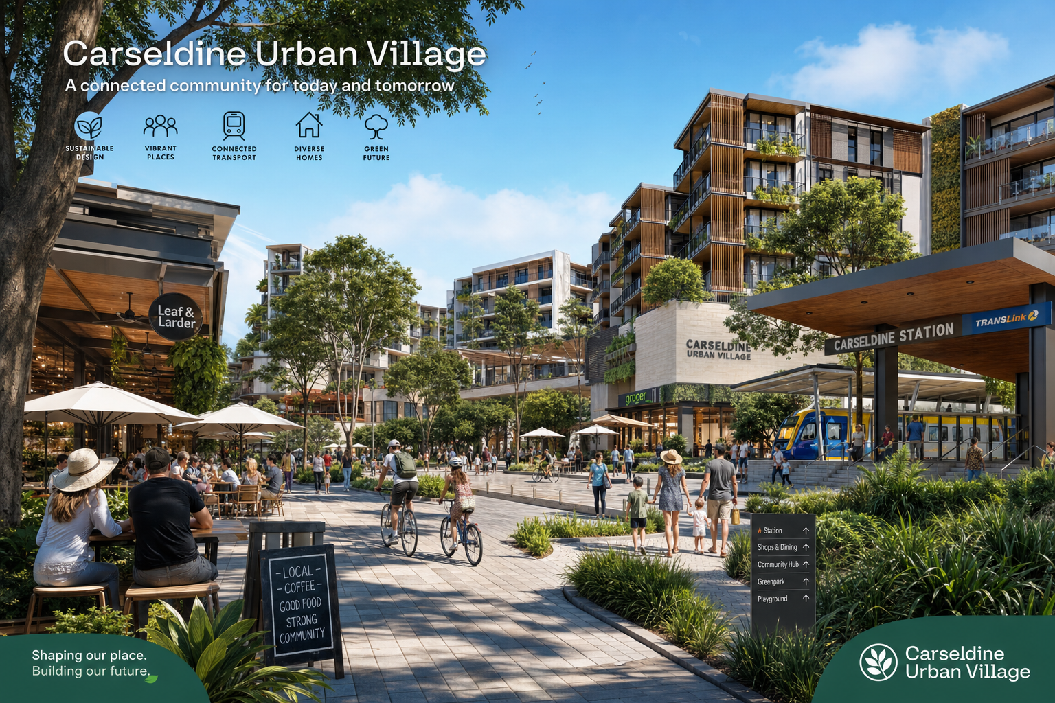 Carseldine Urban Village — artist's concept of the future town centre