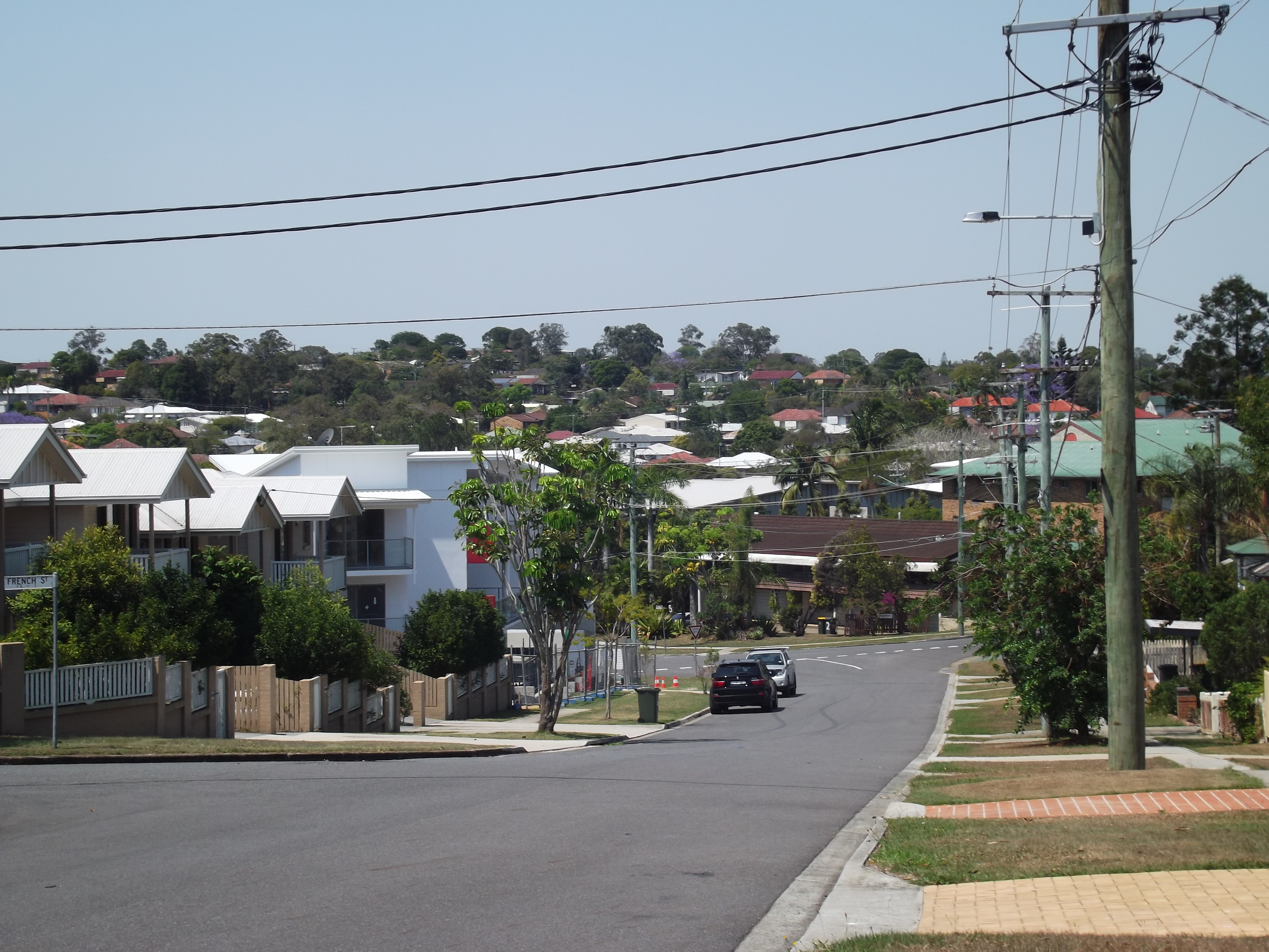 White Street, Everton Park — looking east towards the suburban heart