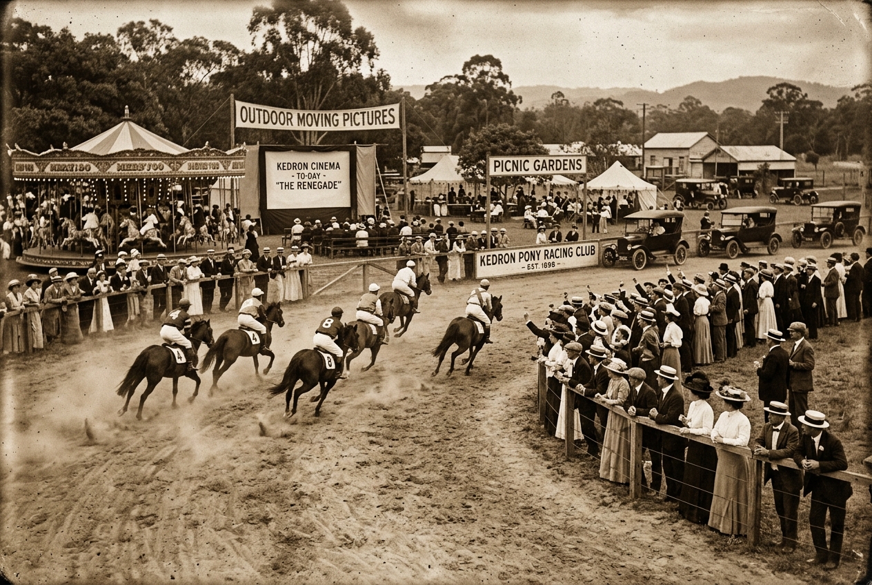 Kedron Park pony racing track and entertainment precinct, 1910s-1920s