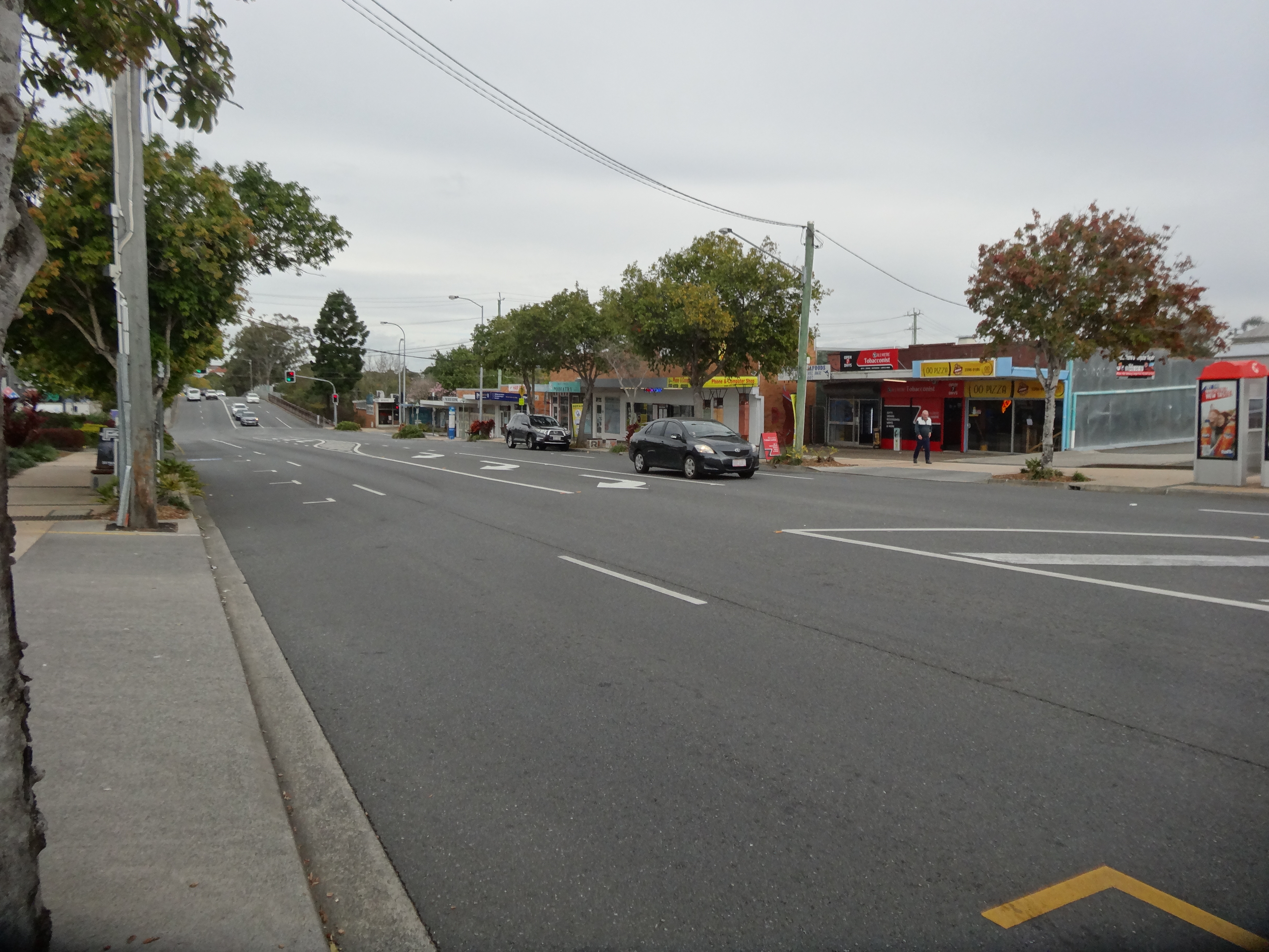 Zillmere's commercial centre — the suburb's main strip